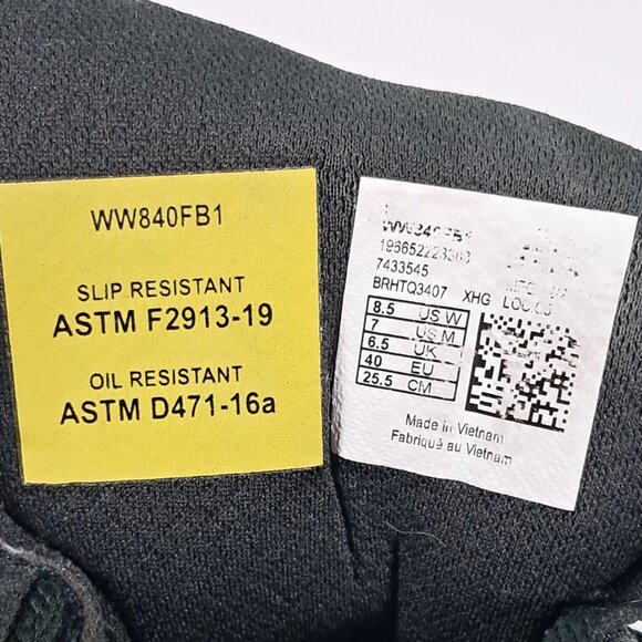 New Balance Fresh Foam WW840FB1 Women 8.5, Men 7 Black Slip Oil Resistant Work - Picture 15 of 15